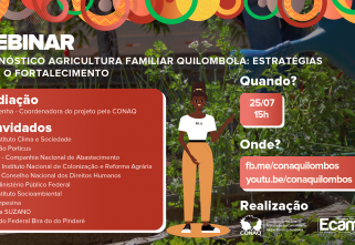 Evento online reunirá organizações nacionais para discutir estratégias para o fortalecimento da agricultura familiar quilombola.